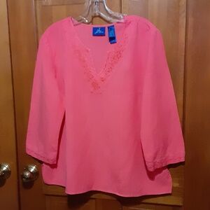 J.H. Collectibles Embroidered V-NeckTop